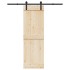 Kit de herrajes para puertas correderas acero negro 183