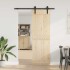Kit de herrajes para puertas correderas acero negro 183