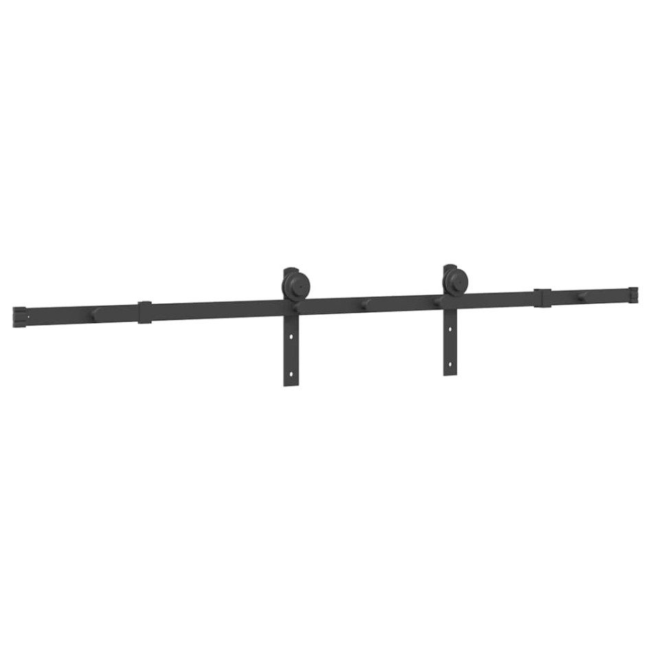 Kit de herrajes para puertas correderas acero negro 183