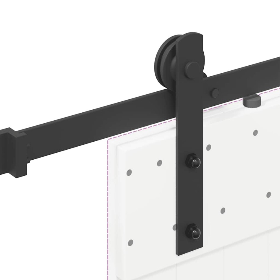 Kit de herrajes para puertas correderas acero negro 183