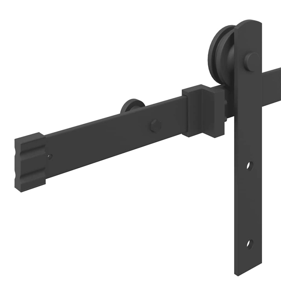 Kit de herrajes para puertas correderas acero negro 183