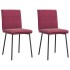 Sillas de comedor 2 unidades terciopelo rojo