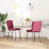 Sillas de comedor 2 unidades terciopelo rojo