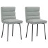 Sillas de comedor 2 unidades terciopelo gris