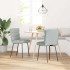 Sillas de comedor 2 unidades terciopelo gris