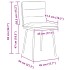 Sillas de comedor 2 unidades terciopelo
