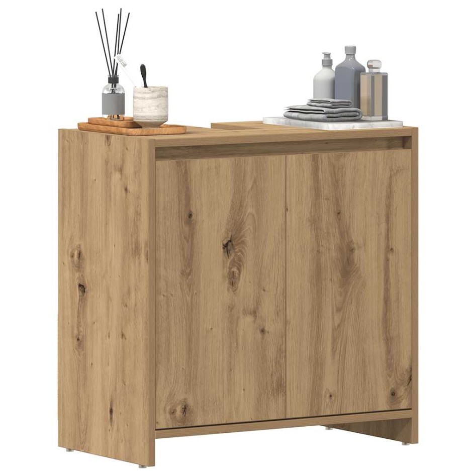 Mueble de lavabo de baño madera roble artisan 60x33x60