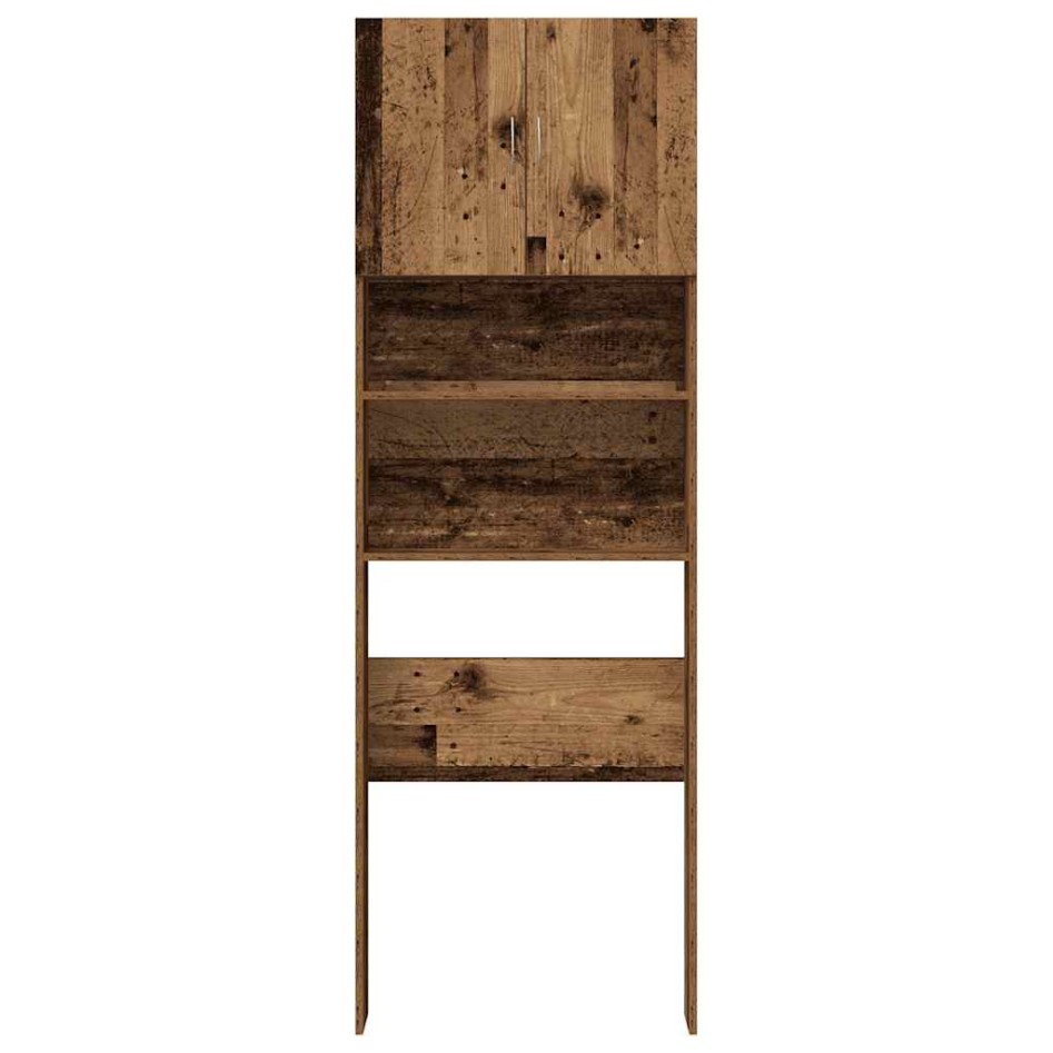 Armario lavadora madera ingeniería madera antigua 64x24x190