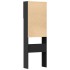 Armario de lavadora madera ingeniería negro 64x24x190