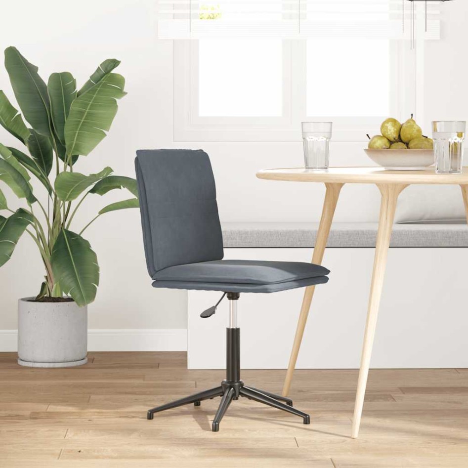 Silla de comedor terciopelo gris