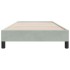 Estructura de cama sin colchón terciopelo gris claro 80x220