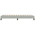 Estructura de cama sin colchón terciopelo gris claro 80x220