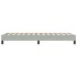 Estructura de cama sin colchón terciopelo gris claro 90x220