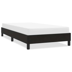 Estructura de cama sin colchón terciopelo negro 90x220