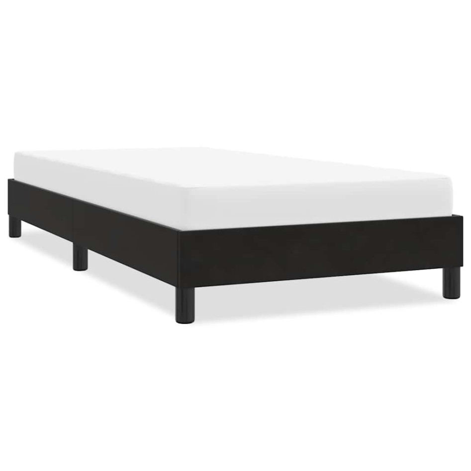 Estructura de cama sin colchón terciopelo negro 90x220