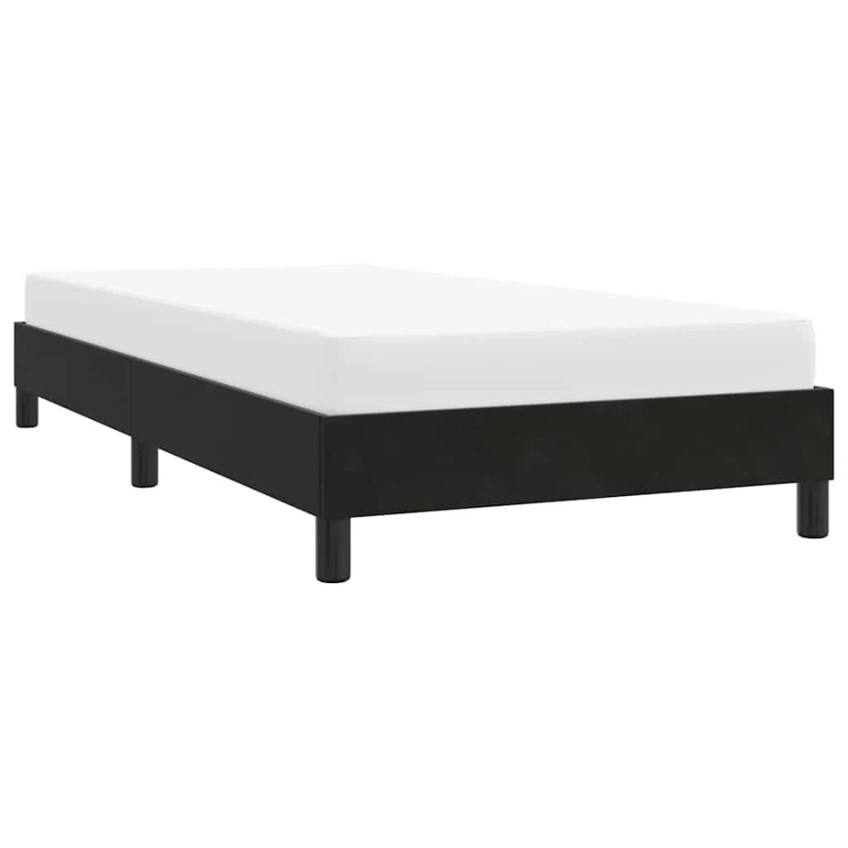 Estructura de cama sin colchón terciopelo negro 90x220