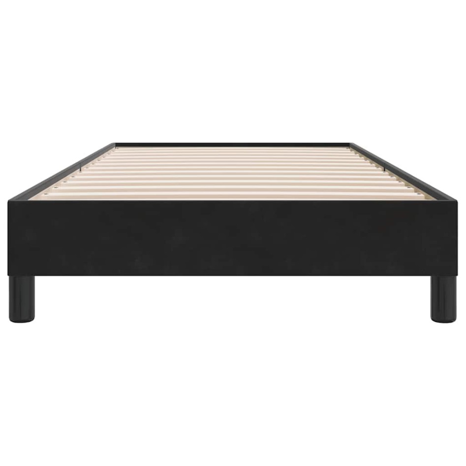 Estructura de cama sin colchón terciopelo negro 90x220