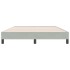 Estructura de cama sin colchón terciopelo gris claro 140x220