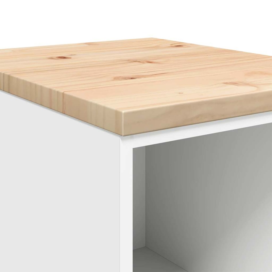 Armario de almacenamiento para garaje blanco 40x51x85