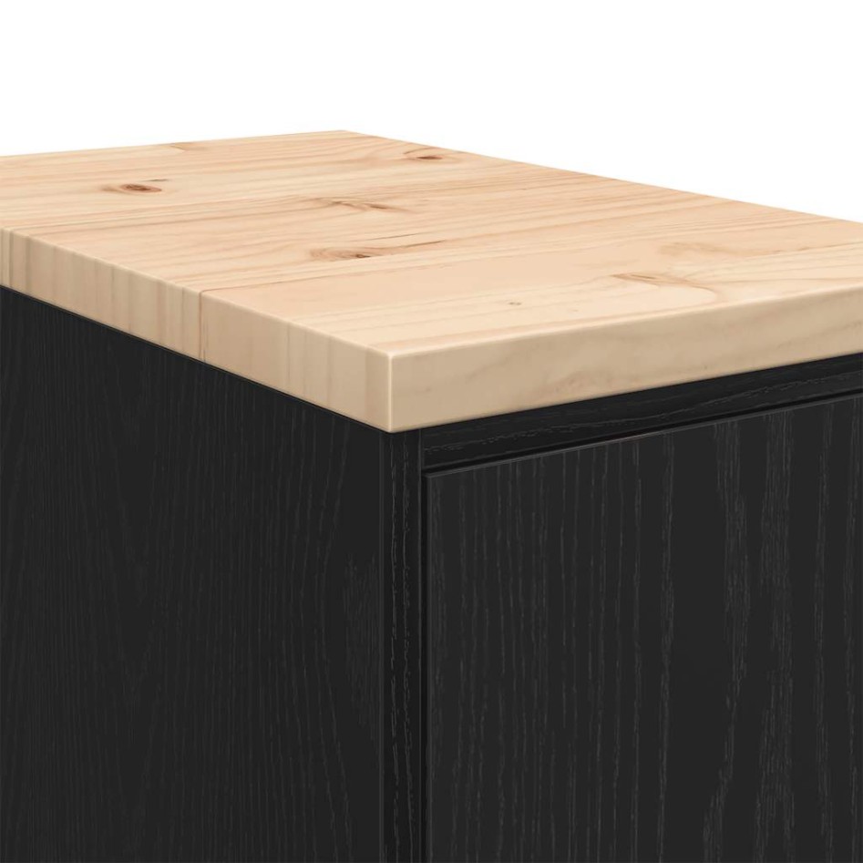 Armario de almacenamiento para garaje negro 30x51x85