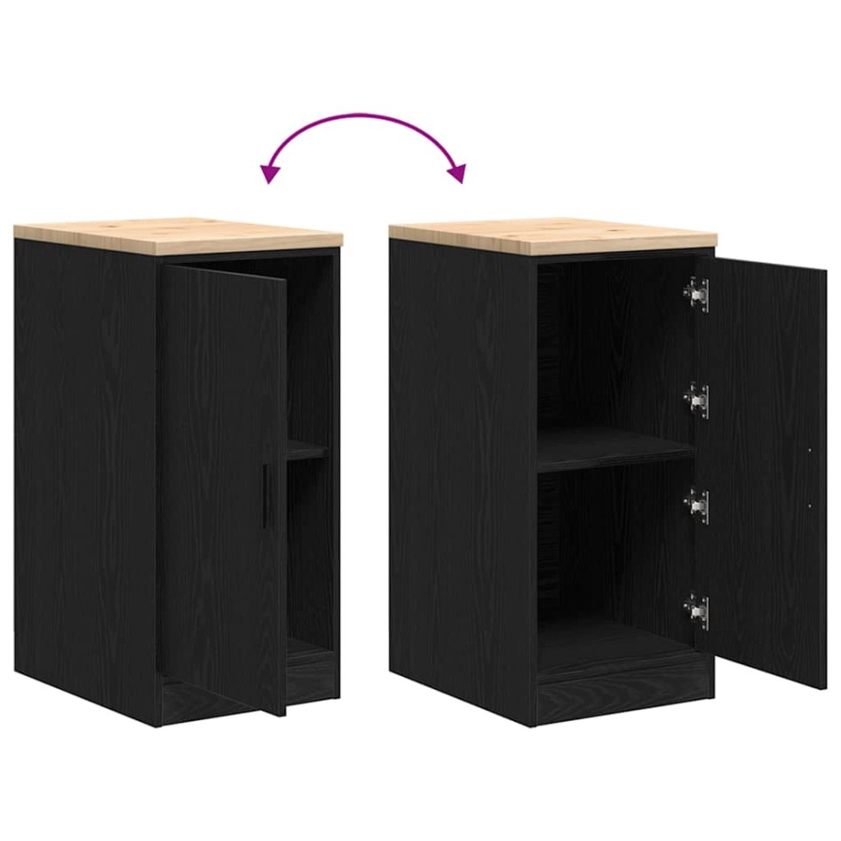 Armario de almacenamiento para garaje negro 40x51x85