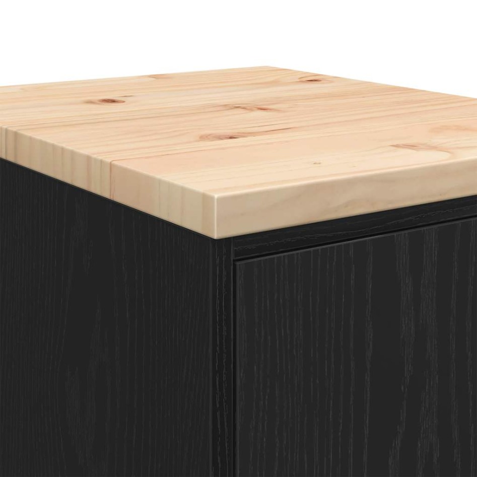 Armario de almacenamiento para garaje negro 40x51x85