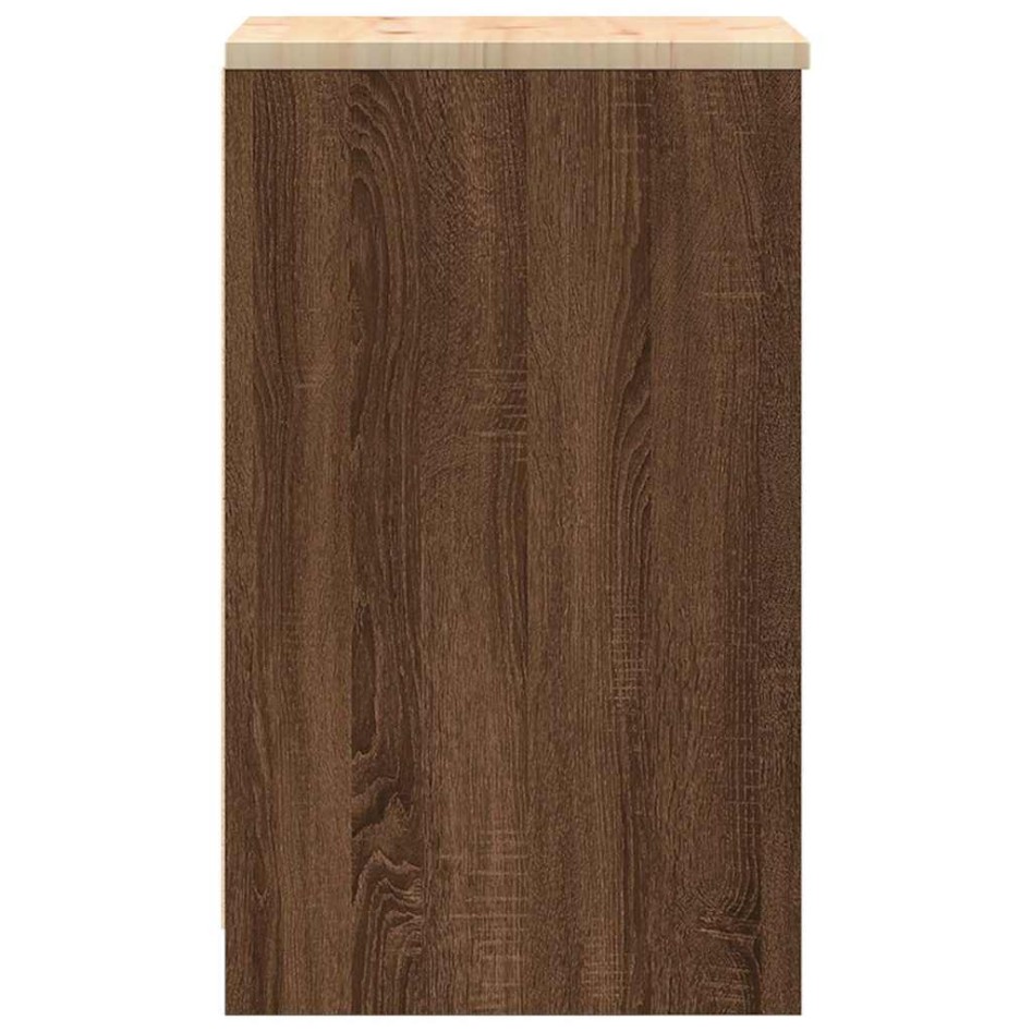 Armario de almacenamiento para garaje roble marrón 40x51x85