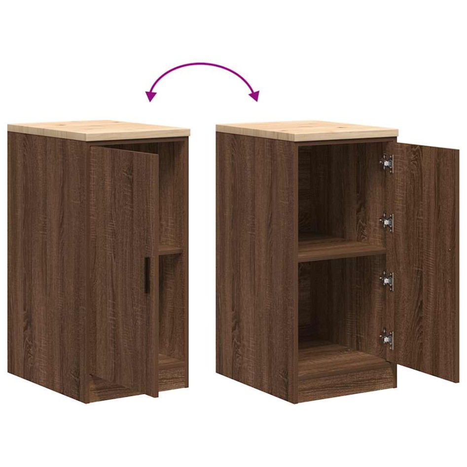 Armario de almacenamiento para garaje roble marrón 40x51x85