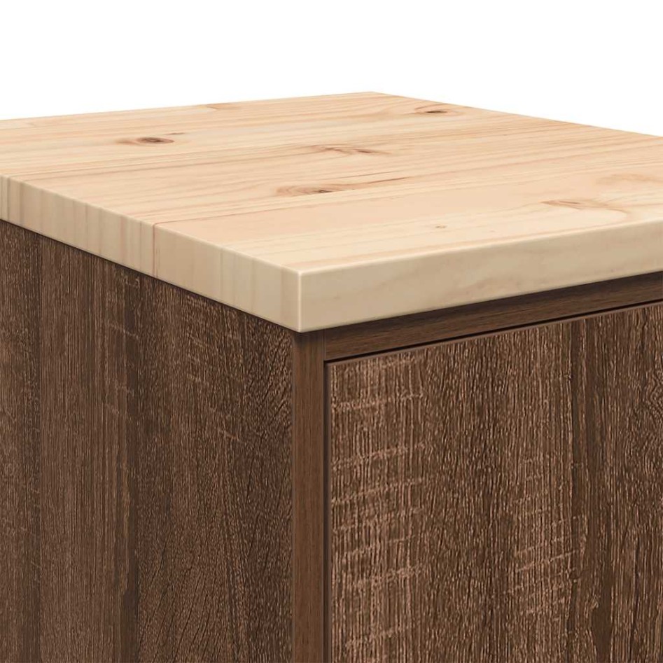 Armario de almacenamiento para garaje roble marrón 40x51x85