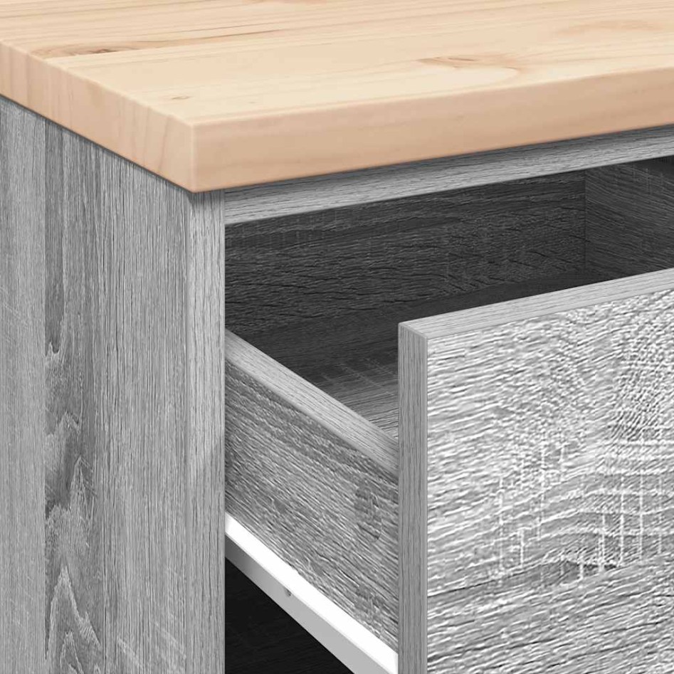 Armario de garaje de madera maciza pino gris Sonoma 40x51x85