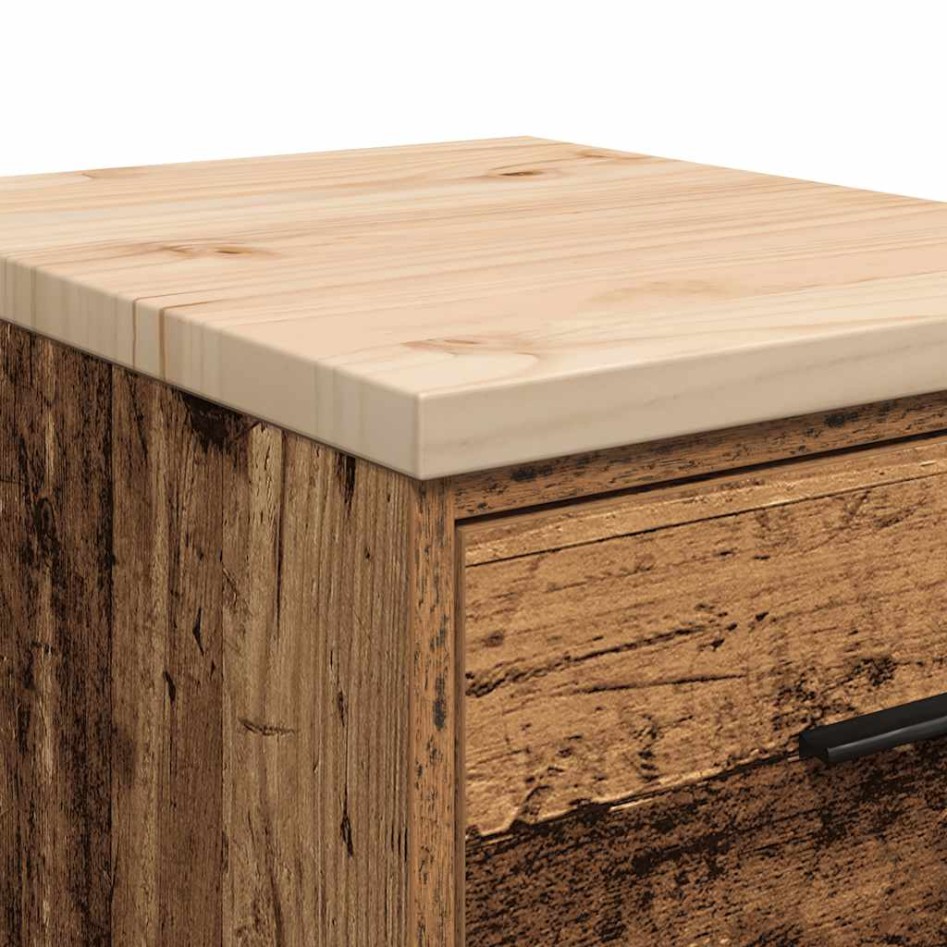 Armario garaje madera vieja 40x51x85 cm Madera maciza de