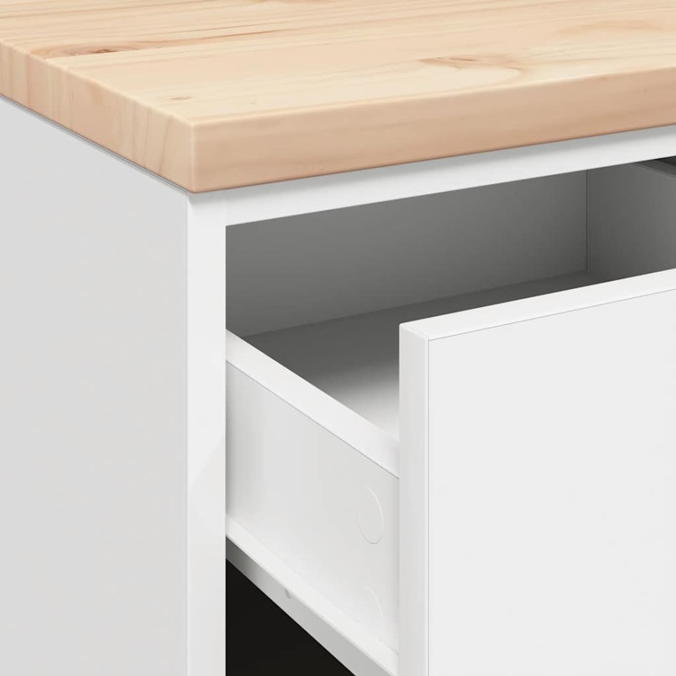 Armario de almacenamiento para garaje blanco 40x51x85