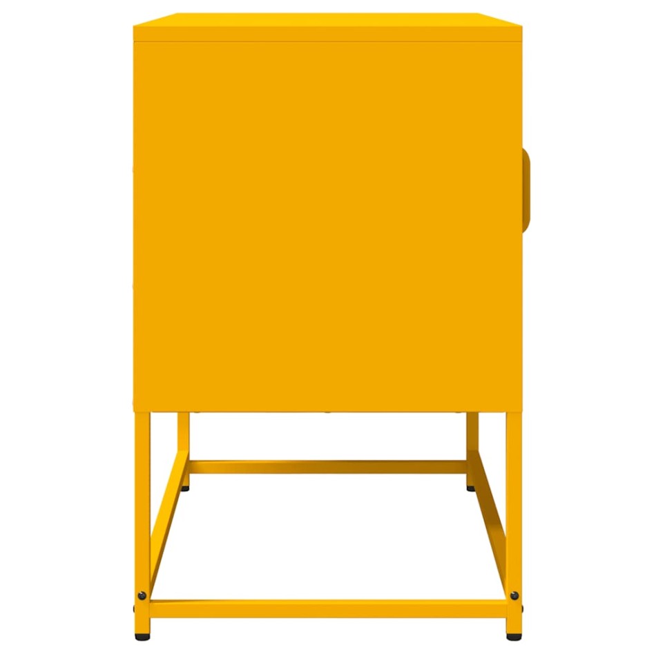 Mueble TV acero laminado en frío amarillo mostaza 68x39x60,5