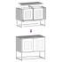 Mueble para TV acero laminado en frío blanco 68x39x60,5