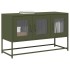 Mueble TV acero laminado en frío verde oliva 100,5x39x60,5