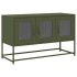 Mueble TV acero laminado en frío verde oliva 100,5x39x60,5