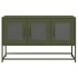 Mueble TV acero laminado en frío verde oliva 100,5x39x60,5