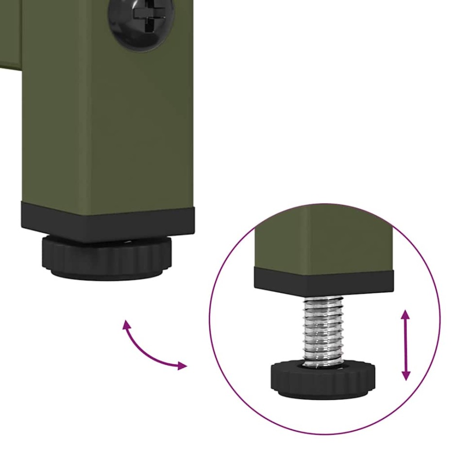 Mueble TV acero laminado en frío verde oliva 100,5x39x60,5
