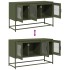 Mueble TV acero laminado en frío verde oliva 100,5x39x60,5
