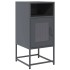 Mesilla de noche antracita 36x39x78 cm acero laminado en