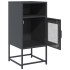 Mesilla de noche antracita 36x39x78 cm acero laminado en