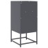 Mesilla de noche antracita 36x39x78 cm acero laminado en