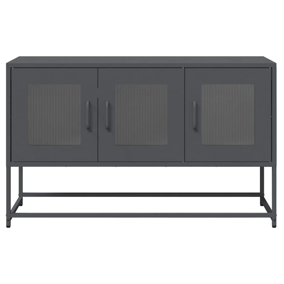 Mueble de TV acero laminado en frío antracita 100,5x39x60,5