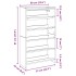 Mueble zapatero madera contrachapada roble sonoma 60x25x100