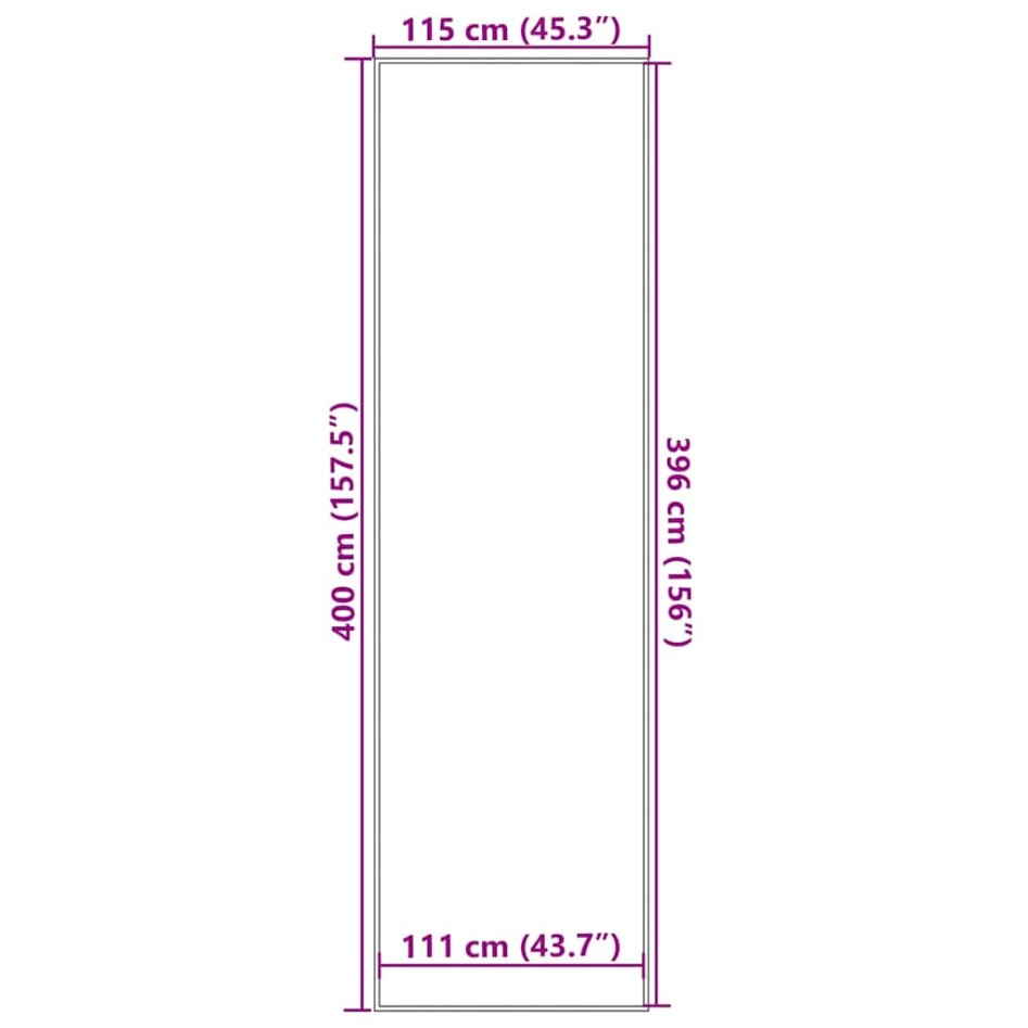 Felpudo marrón 115x400