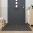 Felpudo a rayas negro y gris 115x200