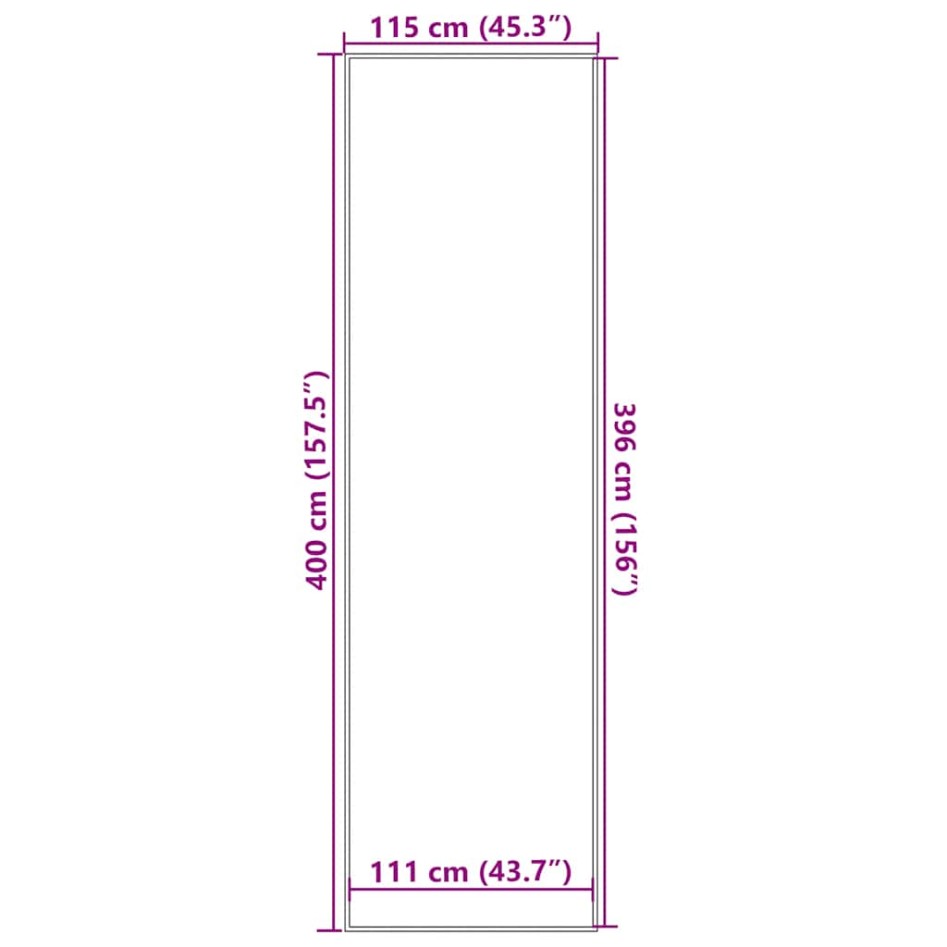 Felpudo antracita 115x400