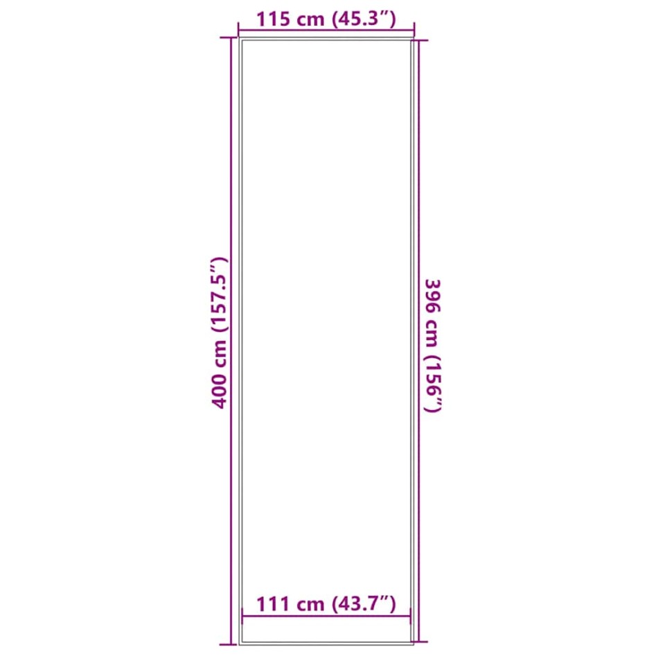 Felpudo marrón 115x400