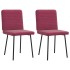 Sillas de comedor 2 unidades terciopelo rojo