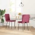 Sillas de comedor 2 unidades terciopelo rojo